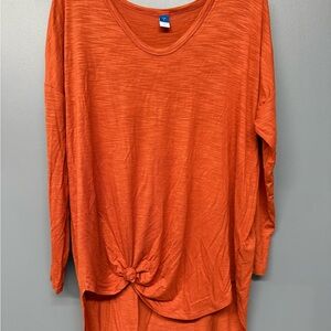 Old Navy Women's Long Sleeve Orange Shirt